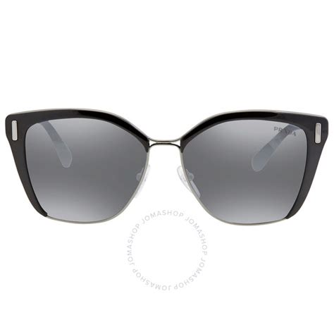 Prada Ladies Black Cat Eye Sunglasses 56TS